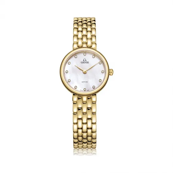 爵尼/Genie 灵韵系列 316L精钢 25mm 石英机芯 女表 GNQ-T2018L-QGG
