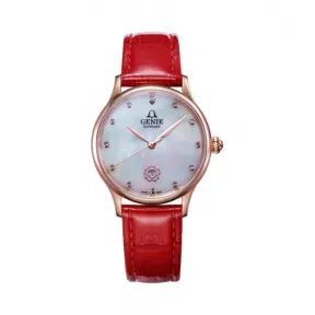 爵尼/Genie 雅莉丝系列 316L精钢 32mm 石英机芯 女表 GNQ-T2031L-RF