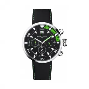 乔治菲登GF1919手表石英夜光计时日历皮带男女情侣腕表 绿色GFBQ003