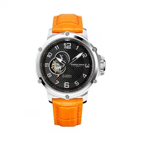 乔治菲登GF1919手表男 探索者系列自动机械表皮带防水大表盘 橙色GFBV001