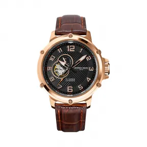乔治菲登GF1919手表男 探索者系列自动机械表皮带防水大表盘 棕色GFBV003