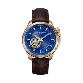 乔治菲登GF1919手表男 守护神系列自动机械表皮带防水镂空大表盘 棕色GFCG004