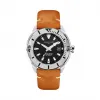 乔治菲登GF1919手表男 潜航者系列自动机械水鬼潜水表 棕色皮带黑色表盘GFCH005
