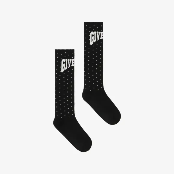 纪梵希/Givenchy 男士 GIVENCHY 水钻棉质学院袜 BMB03V4YF2-001