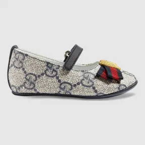 古驰/Gucci 婴儿GG高级人造革平底芭蕾鞋 418995 KLQ80 4081