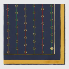 古驰/Gucci 饰马镫和织带印花口袋巾 561989 4G001 4075