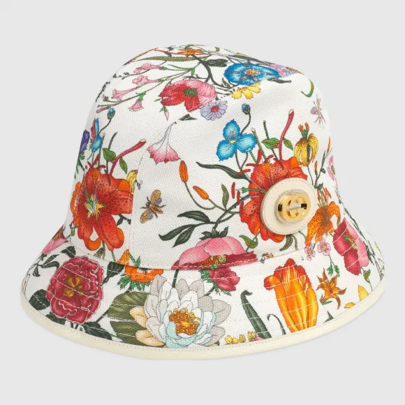 古驰/Gucci 饰花卉印花软呢帽 577731 3HH42 9078