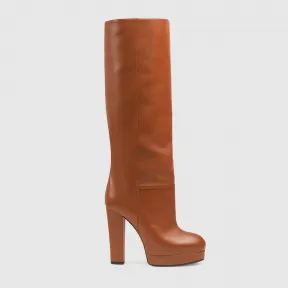 古驰/Gucci 皮革防水台长靴 589785_BKO00_2829