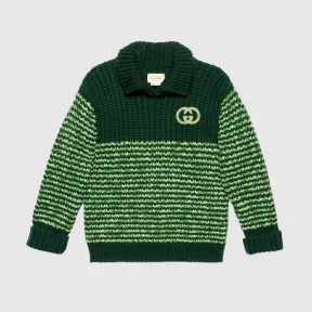 古驰/Gucci 男童（4-12岁） 儿童花线羊毛衫 615399-XKBEF-3348
