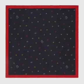 古驰/Gucci 标志印花真丝口袋巾 630519-4G001-4000