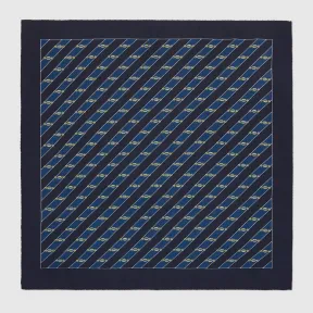 古驰/Gucci  互扣式双G马衔扣口袋巾 630520-4G001-4268