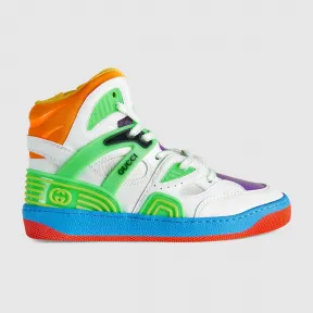 古驰/Gucci Gucci Basket儿童高帮球鞋 彩色可持续材料Demetra 男童 682246-2SH80-9062