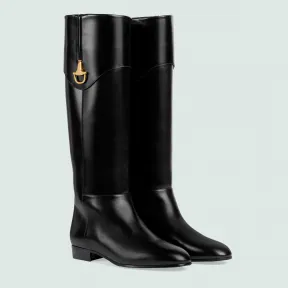 古驰/Gucci 女士半马衔扣平底靴 716683-AFE00-1000