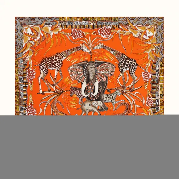 爱马仕/Hermes “赞比西河的庆典”90厘米方巾 H002987S-14