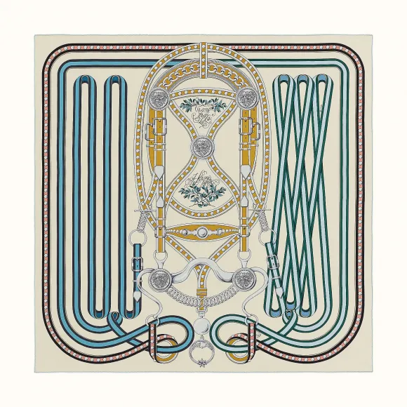 爱马仕/Hermes “盛大欢庆”90厘米方巾 H003778S-07