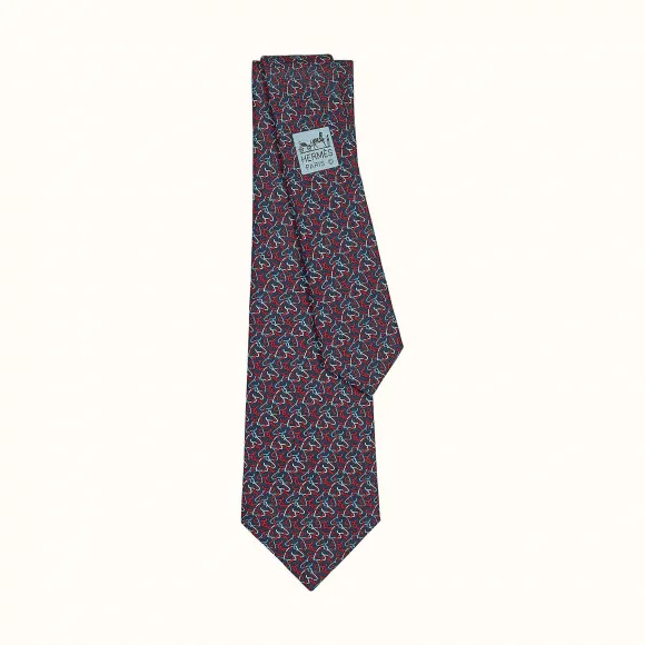 爱马仕/Hermes “Tie 7骏马爱好者”领带 H006150T-03