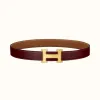 爱马仕/Hermes H Martelee皮带扣&双面皮腰带32毫米 H064549CC06-H073967CAAX095