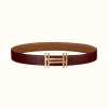 爱马仕/Hermes 方块H皮带扣&双面皮腰带32毫米 H066050CP2K-H073967CAAX095
