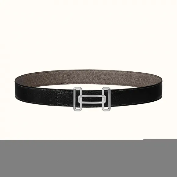 爱马仕/Hermes Rythme 皮带扣&双面皮腰带32毫米 H075375CK05-H073967CAAC085