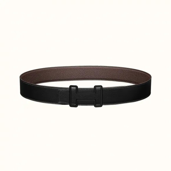 爱马仕/Hermes H Tonight皮带扣&双面皮腰带38毫米 H077942CY89-H075387CAAB095