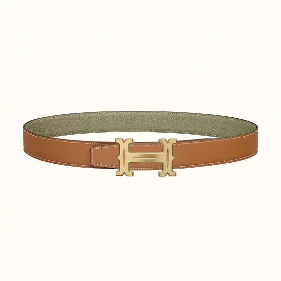 爱马仕/Hermes Farwest皮带扣&双面皮腰带32毫米 H081655CUZ3-H073996CAAG095