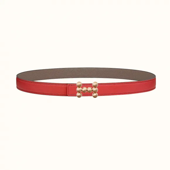 爱马仕/Hermes Bubbles belt皮带扣&双面皮腰带24毫米 H081665CDZ2-H052150CAED085