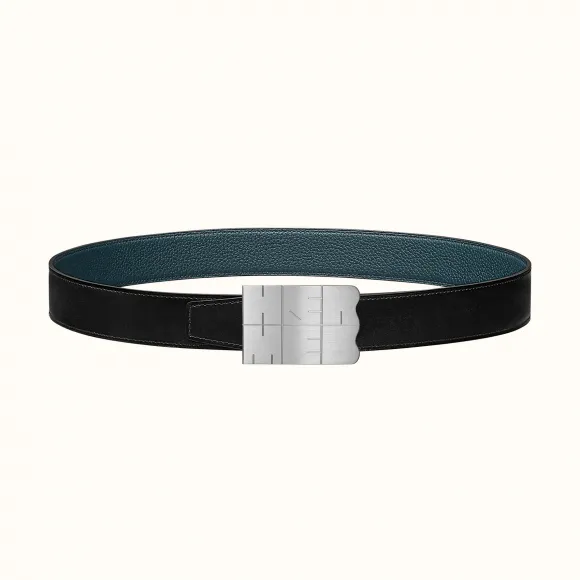 爱马仕/Hermes Typo皮带扣&双面皮腰带32毫米 H081751CB86-H073967CAAD090