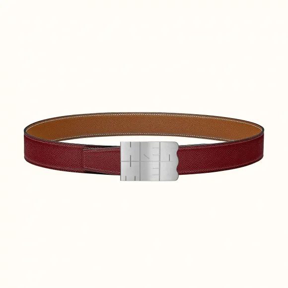 爱马仕/Hermes Typo皮带扣&双面皮腰带32毫米 H081751CB86-H075394CAAC100