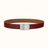 爱马仕/Hermes Typo皮带扣&双面皮腰带32毫米 H081751CB86-H075394CAAC105