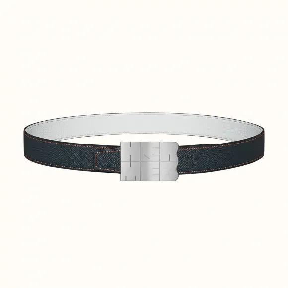 爱马仕/Hermes Typo皮带扣&双面皮腰带32毫米 H081751CB86-H075394CABB085