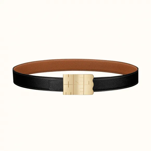 爱马仕/Hermes Typo皮带扣&双面皮腰带32毫米 H081751CUZ3-H073967CAAA080