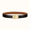 爱马仕/Hermes Typo皮带扣&双面皮腰带32毫米 H081751CUZ3-H073967CAAA100