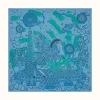 爱马仕/Hermes “套染蓝色”90厘米方巾 H113721SU00