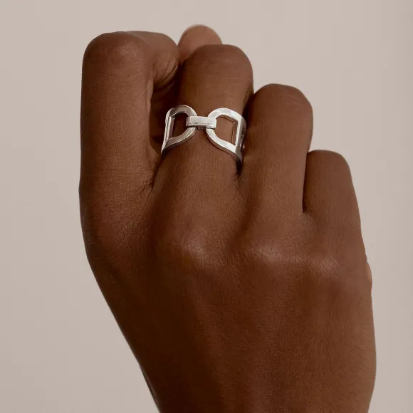 爱马仕/Hermes Ever Chaine d'Ancre戒指，中号 H116619B-00049