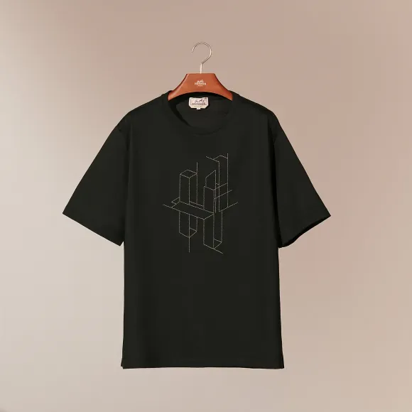 爱马仕/Hermes “H 3D”刺绣T恤 H167610HA29LA