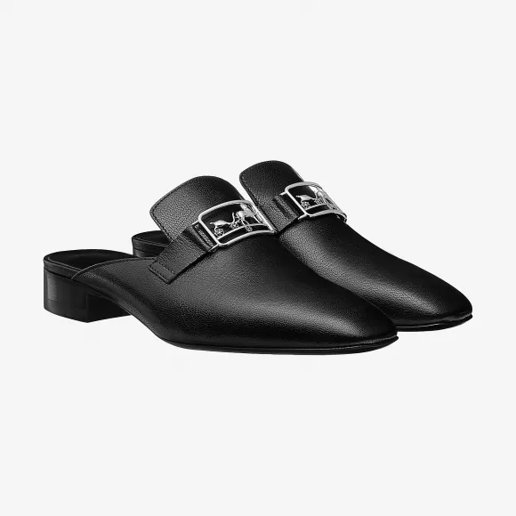 爱马仕/Hermes 黑色 Vincennes穆勒鞋 H192158Z_02380