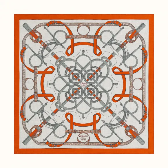 爱马仕/Hermes “金质马刺”140厘米披肩 H241599S-32