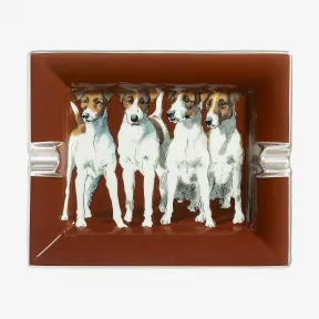 爱马仕/Hermes 棕色 Fox Terriers 2H烟灰缸 H311483M_01