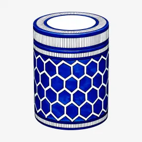 爱马仕/Hermes 黄色 “异域之蓝”茶叶罐 H311983M_03