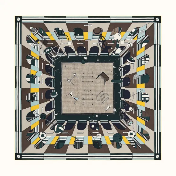 爱马仕/Hermes “优雅运动”140厘米方巾 H553774T-20