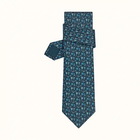 爱马仕/Hermes “马术装备”领带 H606168T-26