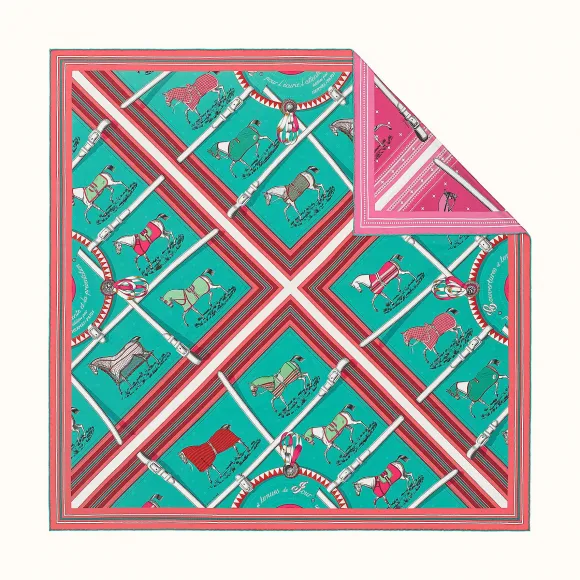 爱马仕/Hermes “骏马的披挂”90厘米双面方巾 H903577S-10