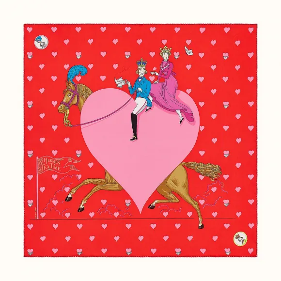 爱马仕/Hermes “爱马仕下午茶时光圆章”70厘米方巾 H943782S-11