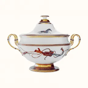 爱马仕/Hermes  “东方骏马”带盖汤碗 P009829P