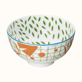 爱马仕/Hermes 灰色 “花园漫步”瓷碗 P043085P