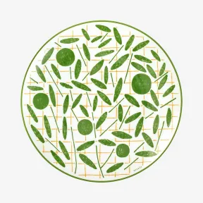 爱马仕/Hermes “花园漫步”甜点盘 P043107P