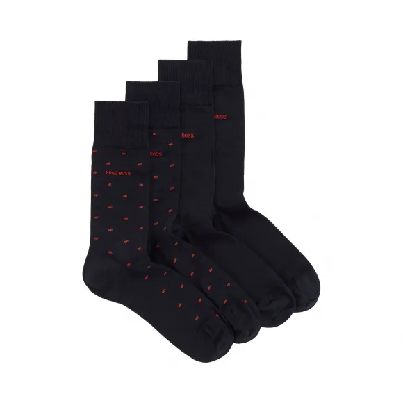 雨果博斯/Hugo Boss 男士丝光面料中长袜两双装 hbas50425487401
