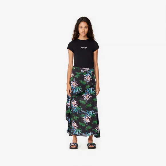 凯卓/Kenzo 黑色 长裙 Sea Lily马克西长裙 FA52JU12958F.99.34