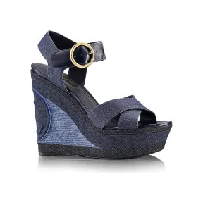 路易威登/Louis Vuitton BLUE SHORE 坡跟凉鞋 1A0SG1