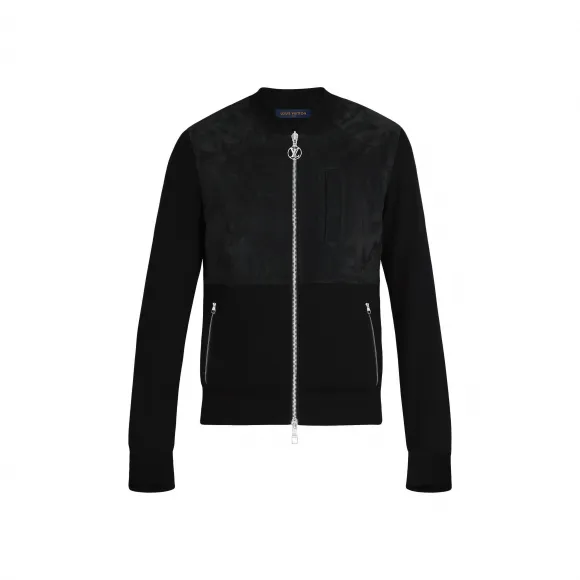 路易威登/Louis Vuitton 罗纹混纺束腰皮夹克 1A3K87